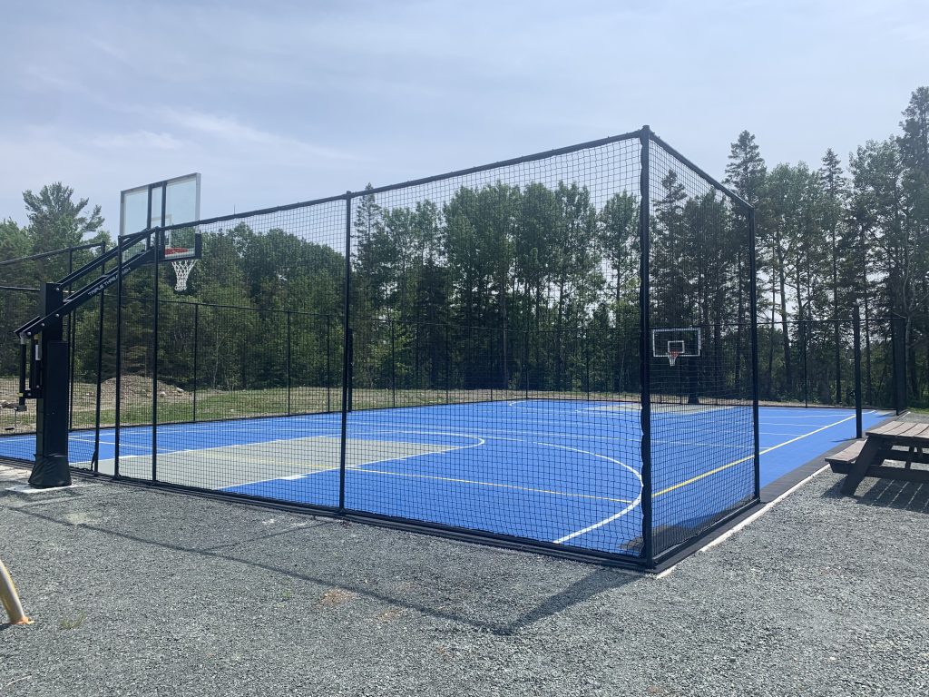 Photo of new multi-purpose sports court located by the Bruce Station Hall