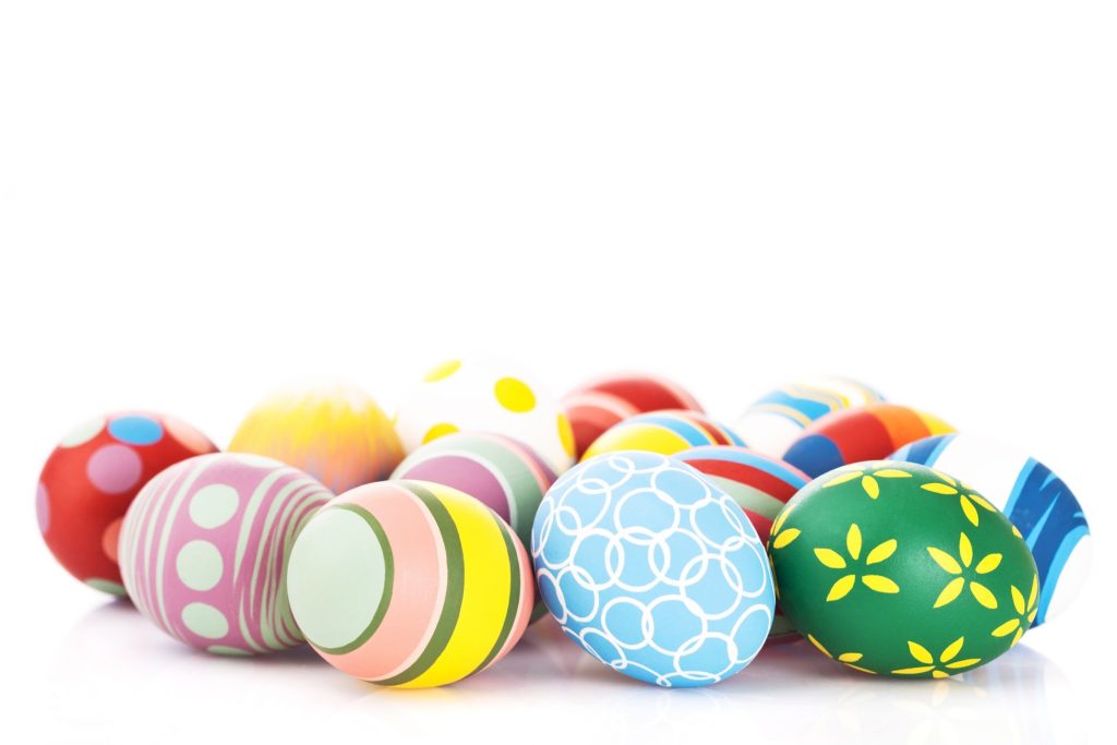 Image of decorated Easter eggs.