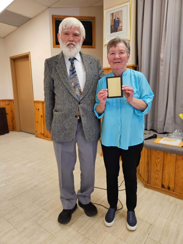 Councillor Keith Hoback and 2026 Senior of the Year recipient Jean Burns